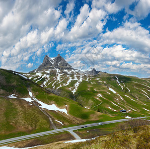 夏季山地景观坡上雪奥地利沃斯图片