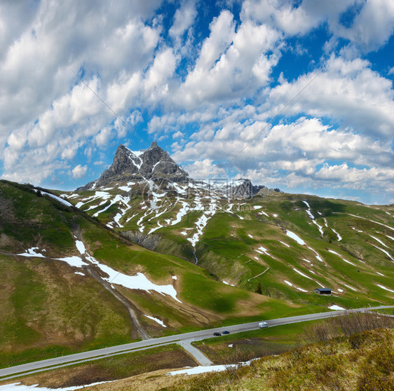 夏季山地景观坡上雪奥地利沃斯图片