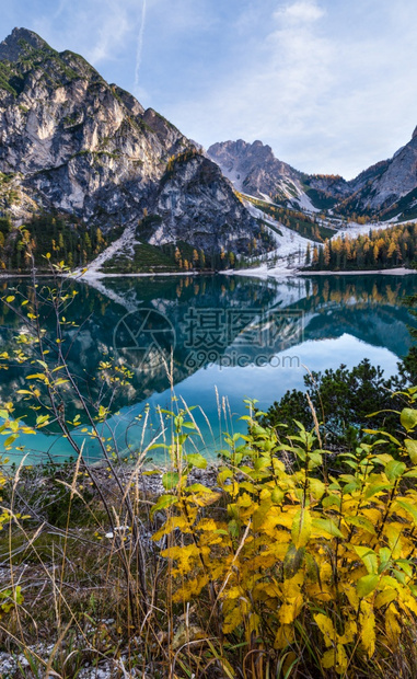 南蒂罗尔州多洛米特阿尔卑斯州意大利欧洲图画旅行季节和自然美貌概念场景图片