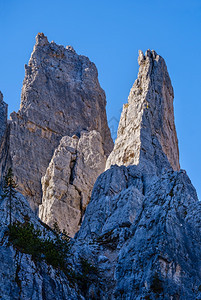 太阳秋天高山多洛米脉景象意大利苏斯蒂罗尔CinqueTori五根柱或塔著名岩层摄影旅行季节徒步自然美貌概念场景图片
