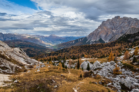 高山多洛密斯景和平的瓦尔帕罗拉过道意大利贝卢诺图片旅行季节和自然美观现场图片