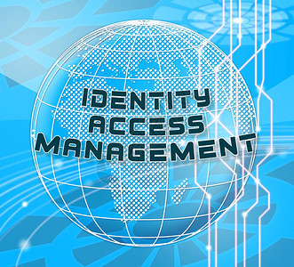身份存取管理指纹3d显示登录存取Iam保护与安全系统核查图片