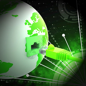 3d展示通过一个全球网络进行贸易或连通图片