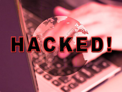 HackerTypingHacked数据警报3d说明显示俄罗斯人在UsaDnc计算机上的网络安全键盘编程图片