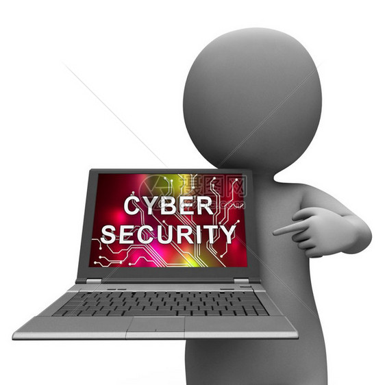 网络安全科技高保安警卫3D显示防犯罪数据风险和智能网络攻击的屏蔽图片