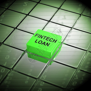 Fintech贷款P2p金融信贷3d投标展示网上货币小额信贷或虚拟款图片