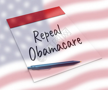 奥巴马医改或取代美国保健改革USA负担得起的保健立法3d说明背景图片