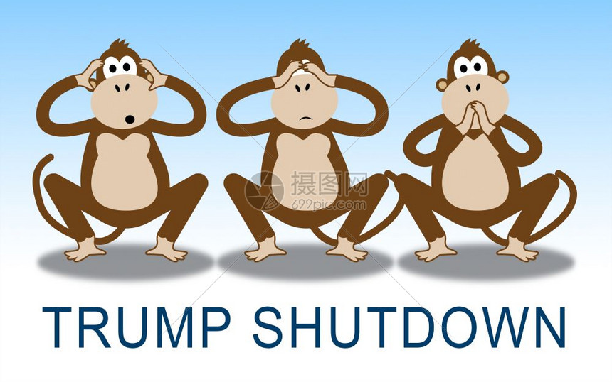 华盛顿2019年月TrumpShutdownmonks代表美国政府结束对长期治僵局的封锁参议院和国会Standstill编辑说明图片