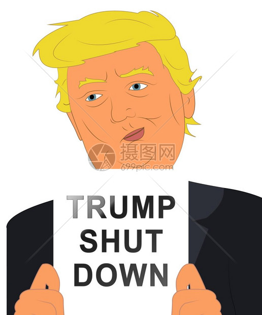 华盛顿2019年月TrumpShutdownPaper代表美国政府结束对最长期政治僵局的封锁参议院和国会Standstill编辑图片