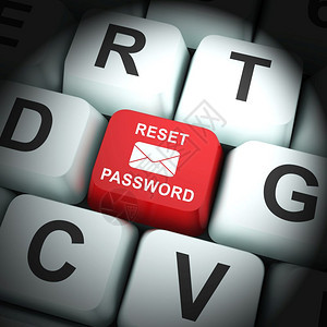将密码键盘重置为PC的重置安全计算机安全新代码3d说明蓝色信封计算机密钥用于邮件或联系人图片