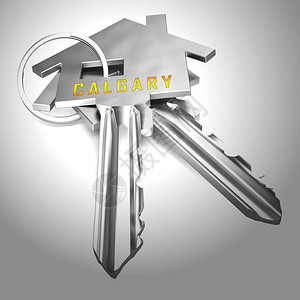 在艾伯塔省卡尔加里不动产钥匙显示财供出售或租图片