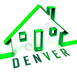 Denver房地产图标IllustratesColorado财产和投资住房不动产购买和出售3dI说明图片