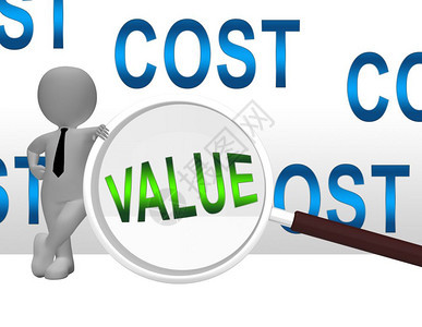 CostVs价值放大器表示投资回流支出和比利润净额多3d说明图片