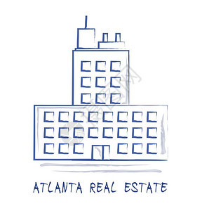 亚特兰大房地产图标代表住房投资和所有权图片