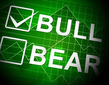 BullVsBear市场图表示利润或损失投资交易图片