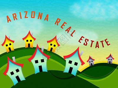 亚利桑那州房地产住宅在USA3d中显示西南房地产或经纪商图片