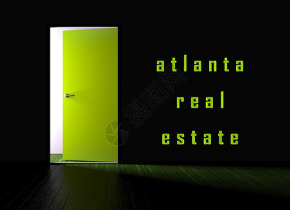 AtlantaRealEstateDoor代表住房投资和所有权在USA3d中出售财产说明图片