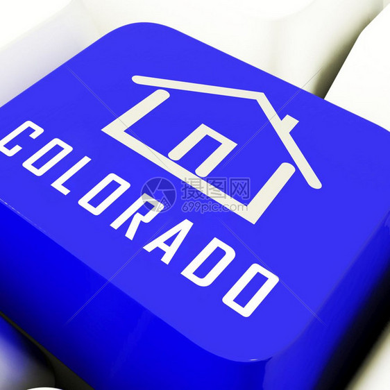 科罗拉多州房地产键盘代表在美国丹佛购买财产图片