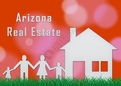 亚利桑那州房地产家庭在USA3d中展示西南房产或经纪图片
