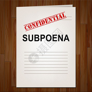 法院Subpoena报告代表3号传票的法律文件3号传票的书状3号传证人的司法文件图片