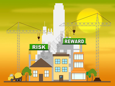 风险五奖励战略建立风险五创造战略避免成功过程中的危害抓住机会获得投资回报3d说明图片