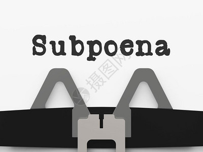 证人的Subpoena类型代表法律文件3号传票的Tecum书状3号传票的司法文件3号传票的个人司法文件图片