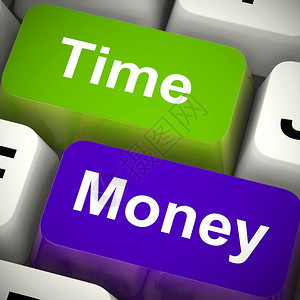 时间对货币概念图标意味着提前退休会更成功多的美元收入或自由生活3插图时间键显示比财富重要图片