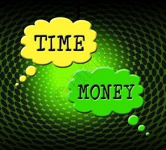 时间对货币词汇与支出对立您的财务未来和向退休者提供足够的现金3d说明图片