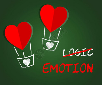 情感与逻辑心对的反感预示着头脑与心之间的差异思维与理想象和感觉打交道3d插图图片