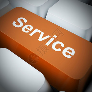 服务或概念图标显示对客户的援助建议或帮热线或服务台咨询3d插图图片
