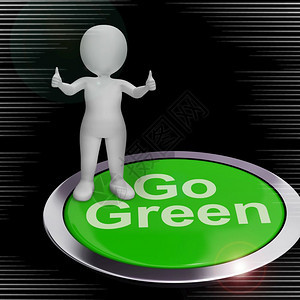 GoGreen概念图标意味着环保和生态友好无污染和有机产品3插图Button显示回收和生态友好图片