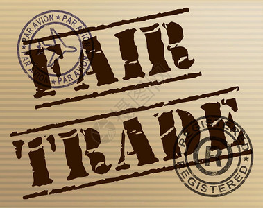 公平贸易概念图标意味着与供应商进行公平交易图片