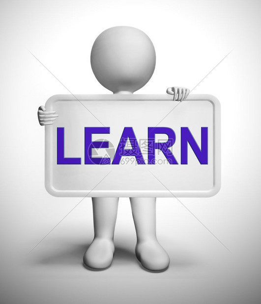 学习概念图标意味着学习和理解在校或通过辅导继续教育3插图学习标志显示教育培训或学习高清图片下载-正版图片307281176-摄图网