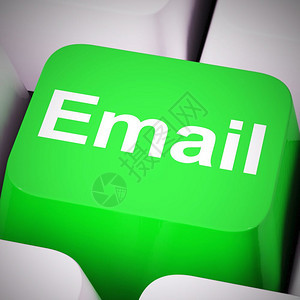 电子邮件概念图标系指使用互联网的电子邮件通信在线发送息意味着快速通信3d插图电子邮件蓝色计算机键用于电子邮件或联系图片