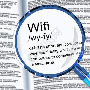 WiFi概念图标系指无线互联网连接入使用空波连接到网络3d插图Wifi定义放大器显示互联网连接区访问图片