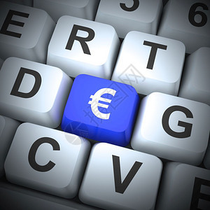 欧元符号概念图标意味着大量资金或储蓄富含欧元现金3插图欧洲符号计算机键显示货币和投资图片