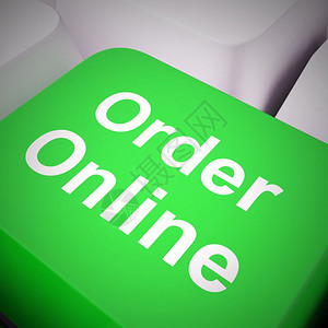 在线订购是指通过网上订购电子商务店购物和买商品3d插图图片