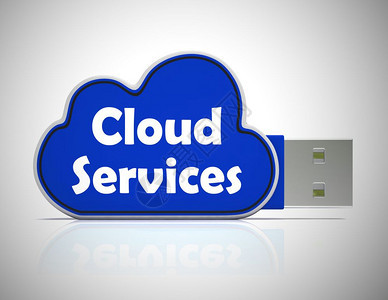 CloudServices概念图标显示云形计算互联网的服务与存储3插图图片