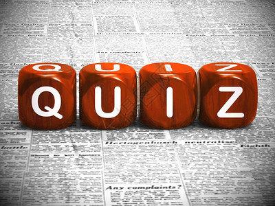Quiz概念图标是指考试或测问题答游戏或卷3d插图图片