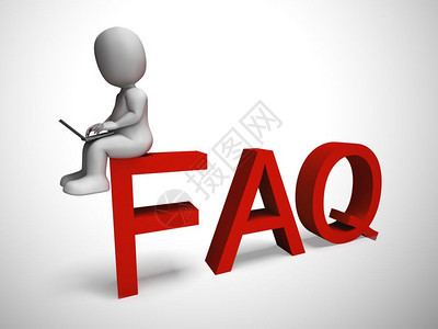 Faq符号图标是指回答问题以帮助支持用户或工作人员图片