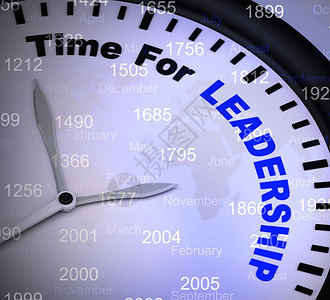 领导理念图标的时间意味着控制和管理者要遵循一条路径3插图领导信息管理和成就的时间图片