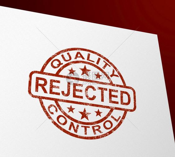 拒绝或的印记意味着拒绝输入或申请未成功尝试获得许可3d插图Qc拒绝的印记显示取消和失败产品图片
