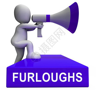 雇员Furlough或裁员工送入的家临时关闭导致经济倒或新冠3d图片