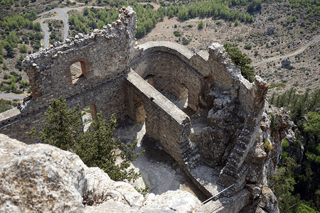 吉恩北塞浦路斯大约10月Buffavento城堡遗址图片