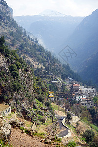 黎巴嫩Kadisha山谷和村庄图片