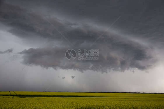 萨斯喀彻温省加拿大农村环境中的草原风暴云图片