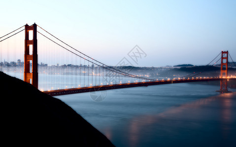 SanFransisco天线夜拍从高处摄图片