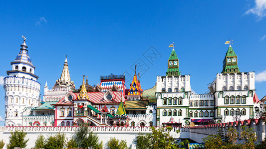 莫斯科市Izmailovo的克里姆林宫全景图片