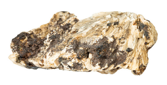 天然矿物的大规模在乌拉尔山的白色背石灰上被孤立的粗糙克隆氯岩石中佩洛夫斯基石图片