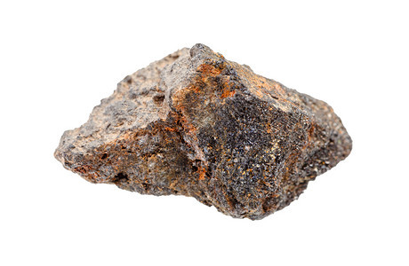 地质采集的天然矿物样本封存白色背景上孤立的未分割普西洛梅兰烷岩石白色背景上孤立的未分割普西洛梅兰烷岩石图片